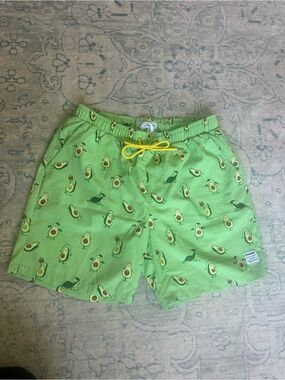 Mosmann Australia Men’s Medium Avocado Print Swim Trunks